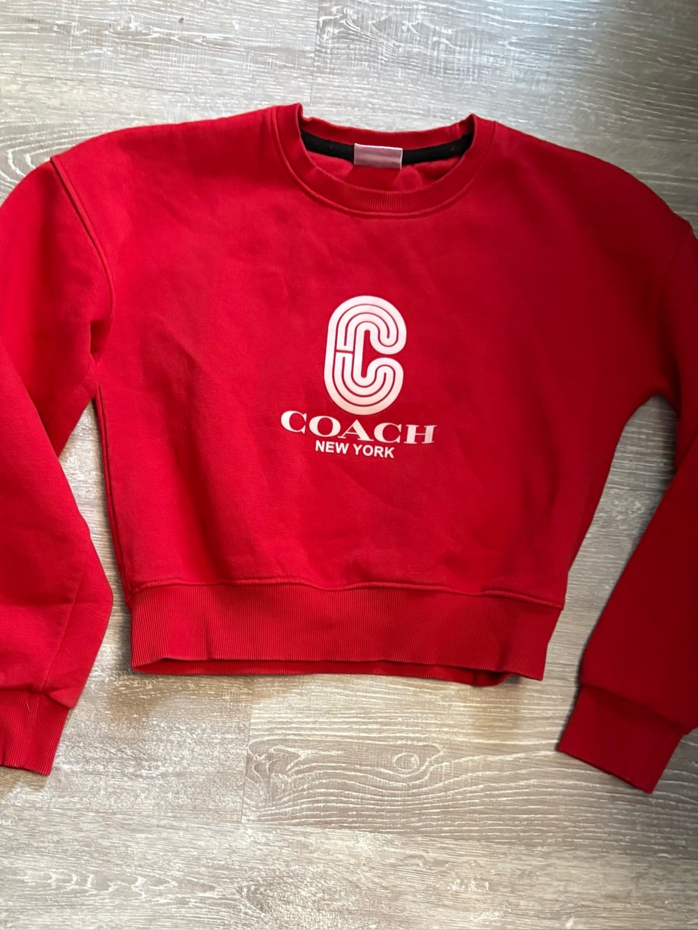 Coach Logo Sweatshirt in Red Size Medium Kids
